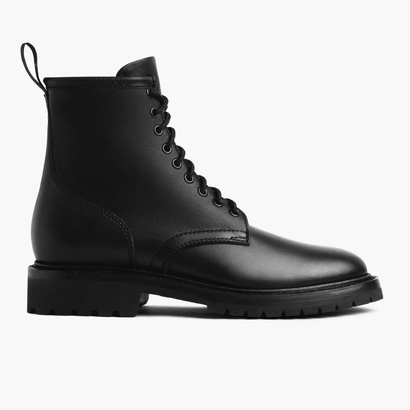 Stomper Black (No Zipper) Leather Boots