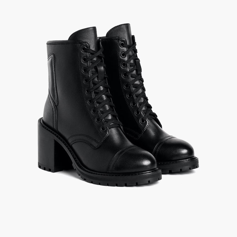Rebel Black Leather Boots