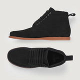 Bearman Moc Toe Black Suede Boots - Reinforced Heel Counter & Precision Double-Row Stitching Detail