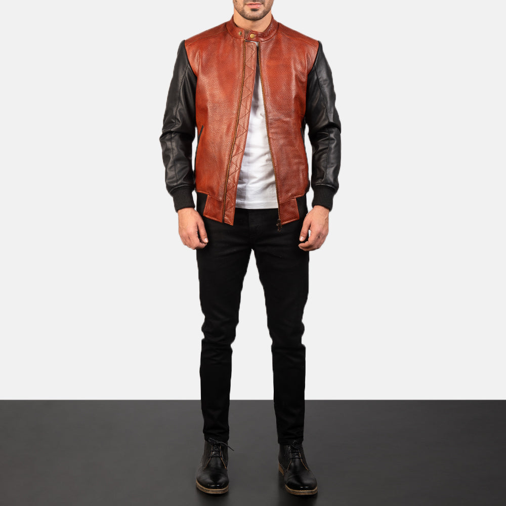 
Avan Leather Bomber Jacket – alternate product view 3