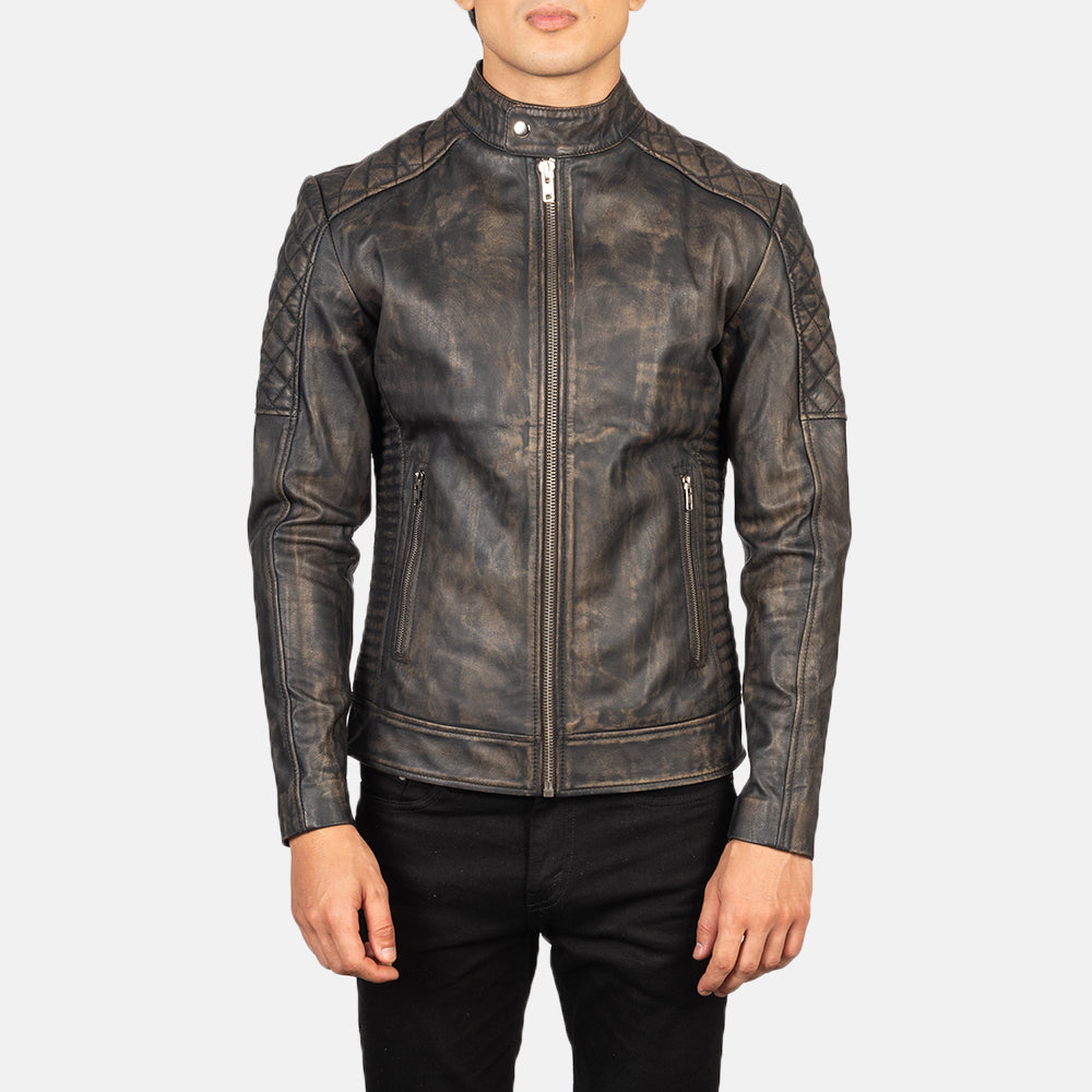 
Fernando Quilted Leather Biker Jacket – alternate product view 4