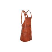 
Leather Apron Churrasco in Classic 100% Full-Grain Leather - Front Profile View & Tailored Silhouette | Buy Online