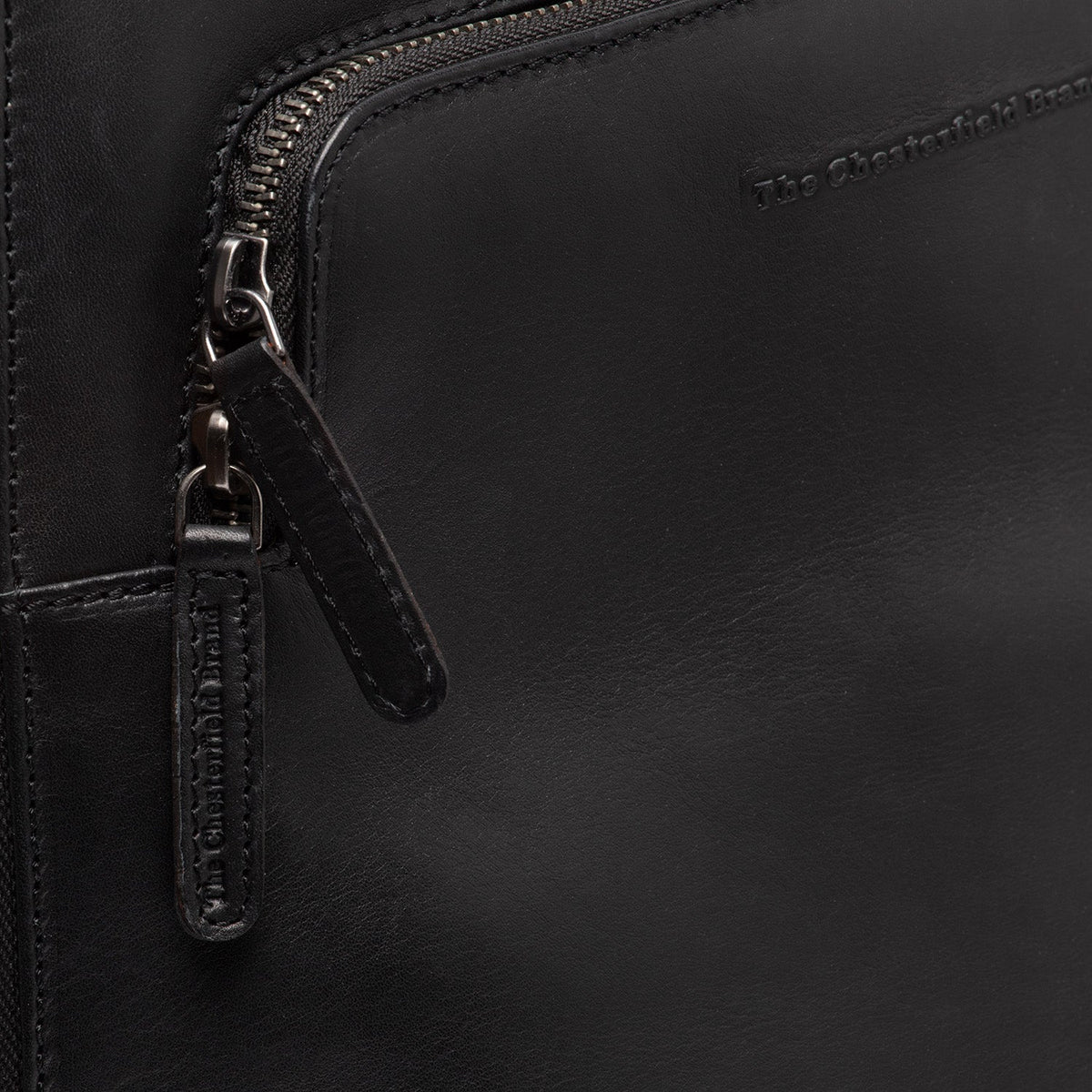 
Classic 100% Full-Grain leather Backpack - Rear Perspective Showing Reinforced Leather Straps & Stitching