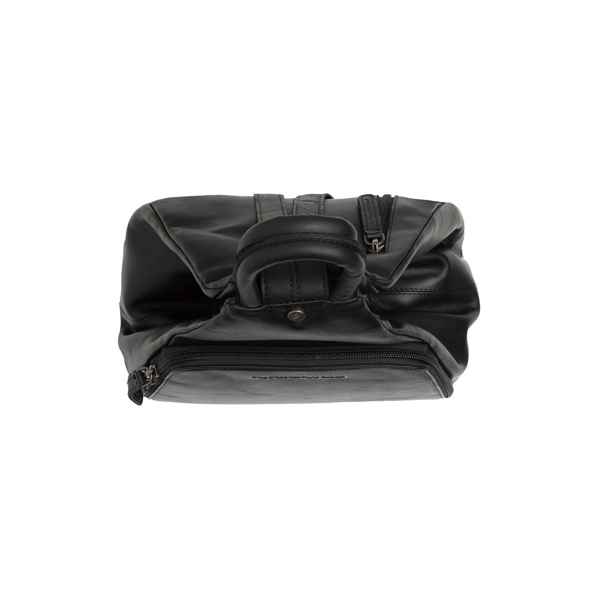 
Howard Full-Grain Leather Backpack - Structured Side Profile Showing Gusset Depth & Expansion Capacity