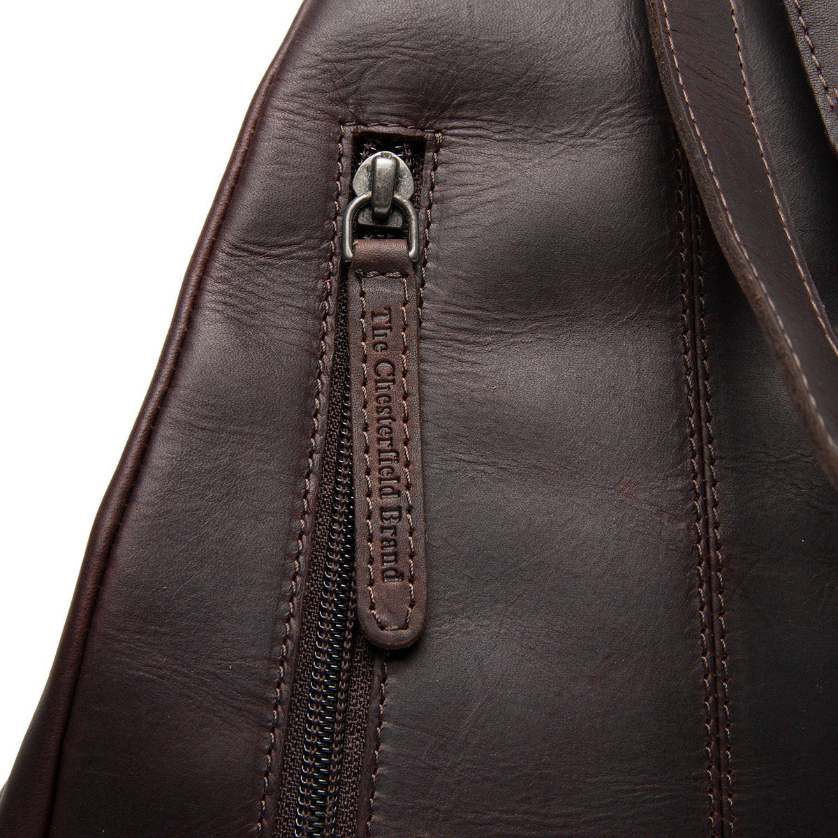 
Brown Leather Backpack Howard, detail view 1