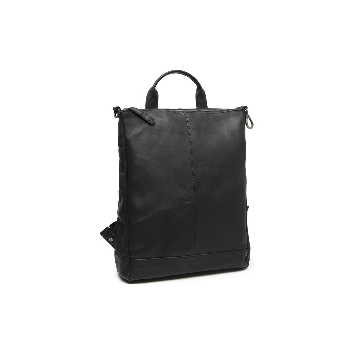 
Manchester Full-Grain Leather Backpack - Structured Side Profile Showing Gusset Depth & Expansion Capacity