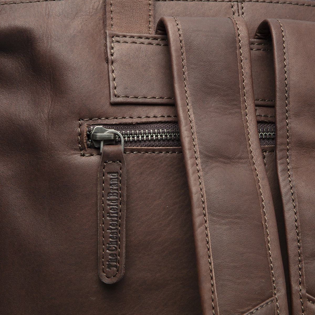 
Brown Leather Backpack Manchester, detail view 5