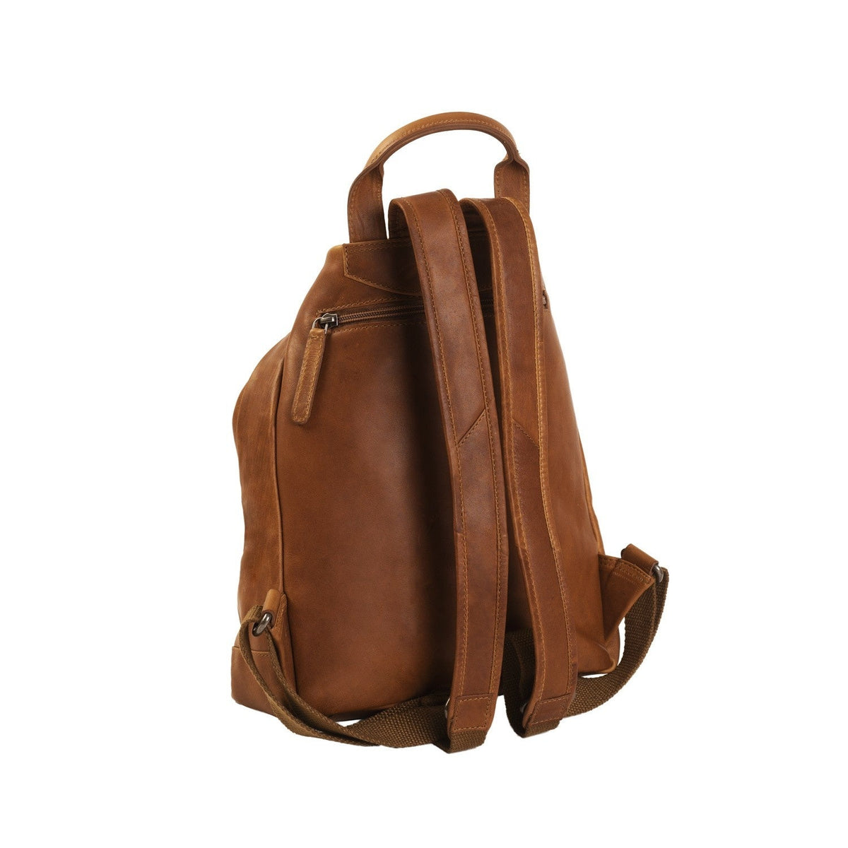 
Cognac Leather Backpack Saar, detail view 5