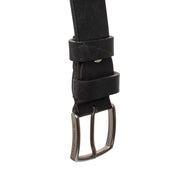 
Morrison Full-Grain Leather Belt - Structured Side Profile Showing Gusset Depth & Expansion Capacity