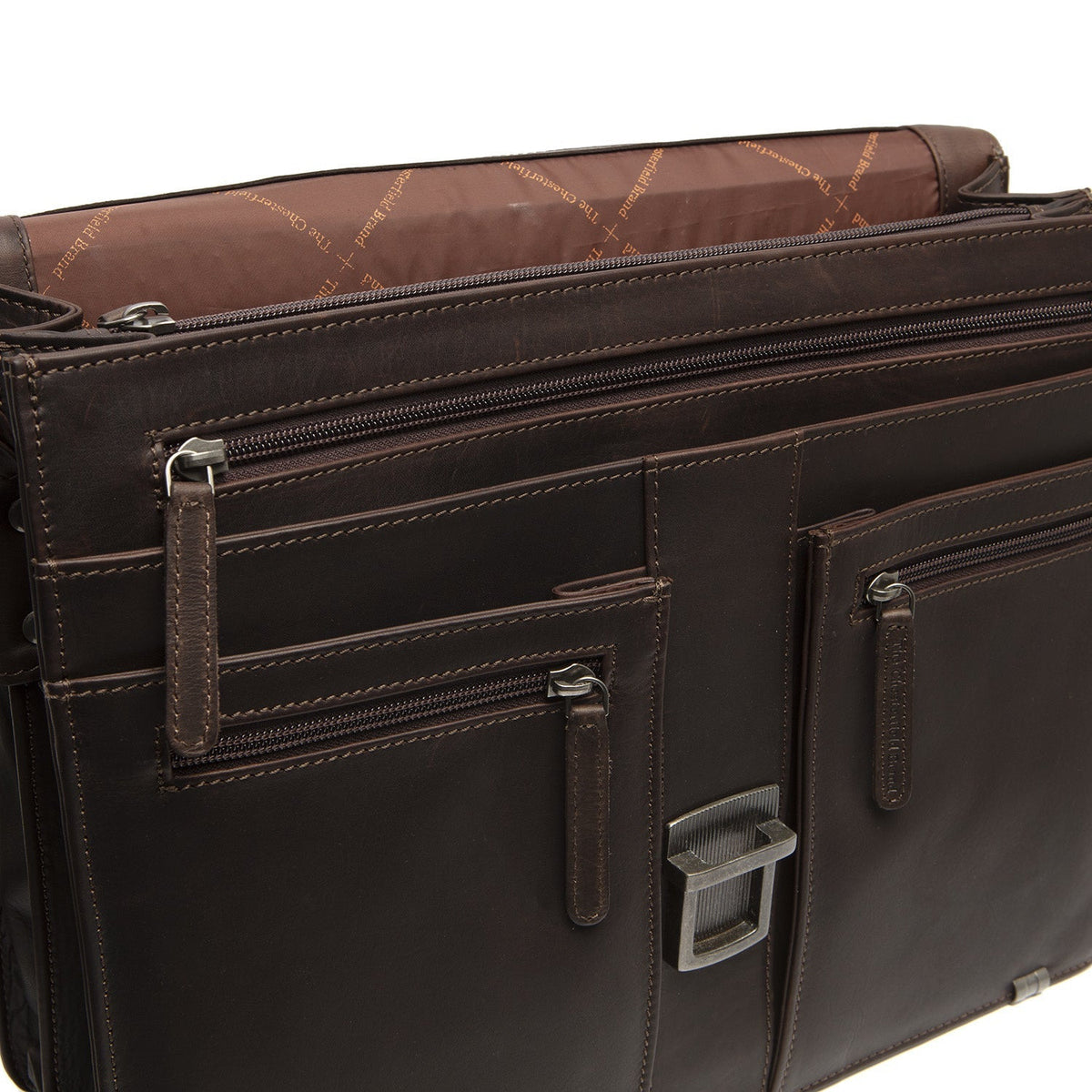 
Brown Leather Briefcase Stuttgart, detail view 3