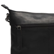 
Solid Antique Brass Hardware & Heavy-Duty Dual Zipper Detail on Faro Full-Grain Leather Crossbody Bag