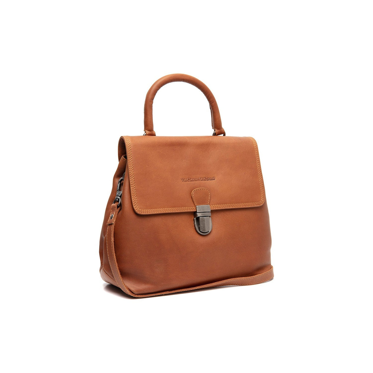 
Tailored Rib Cuffs & Hem Craftsmanship Construction Detail on Angera Full-Grain Leather Handbag