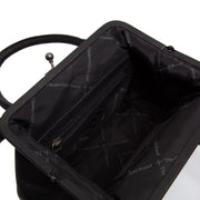 
Close-Up Detail of Classic Collar & Heavy-Duty Zipper Hardware on Chili Full-Grain Leather Handbag