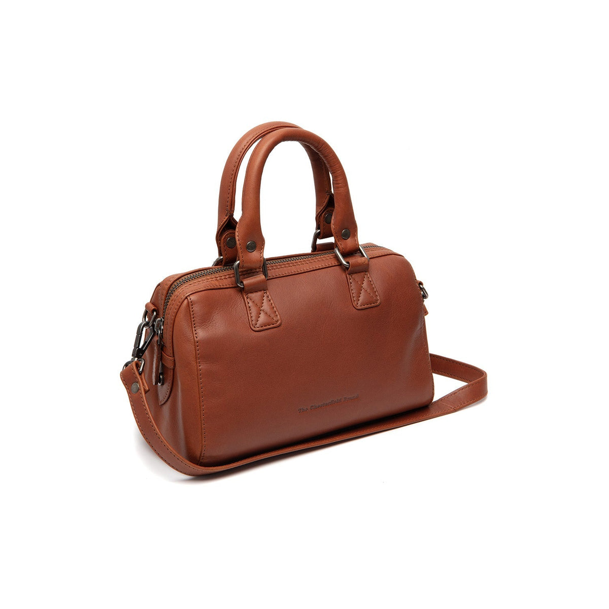 
Tailored Rib Cuffs & Hem Craftsmanship Construction Detail on Dalford Full-Grain Leather Handbag