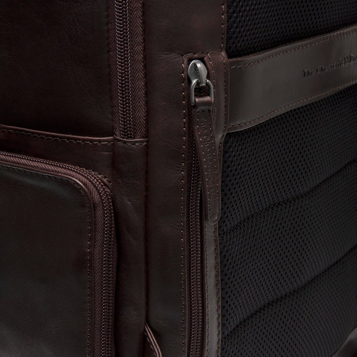 
Brown Leather Laptop Backpack Lennox, detail view 5
