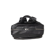 
Classic 100% Full-Grain leather Backpack - Rear Perspective Showing Reinforced Leather Straps & Stitching