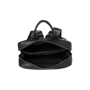 
Nicola Full-Grain Leather Laptop Backpack - Structured Side Profile Showing Gusset Depth & Expansion Capacity
