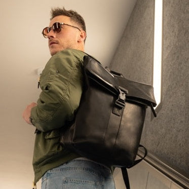 Savona Full-Grain Leather Laptop Backpack