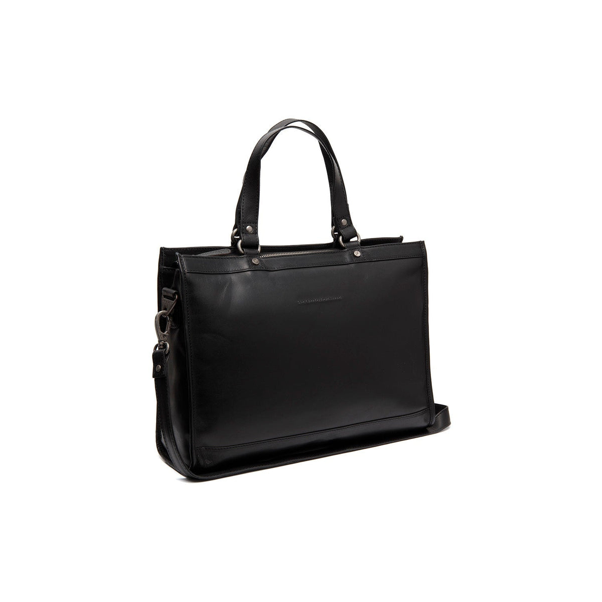 Manly Full-Grain Leather Laptop Bag in Classic 100% Full-Grain Leather - Full Exterior Front Profile View | Buy Online