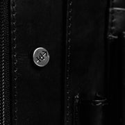 
Leather Portfolio Barnet - Lateral Side Profile View Showing Sleeve Cut & Athletic Taper Fit