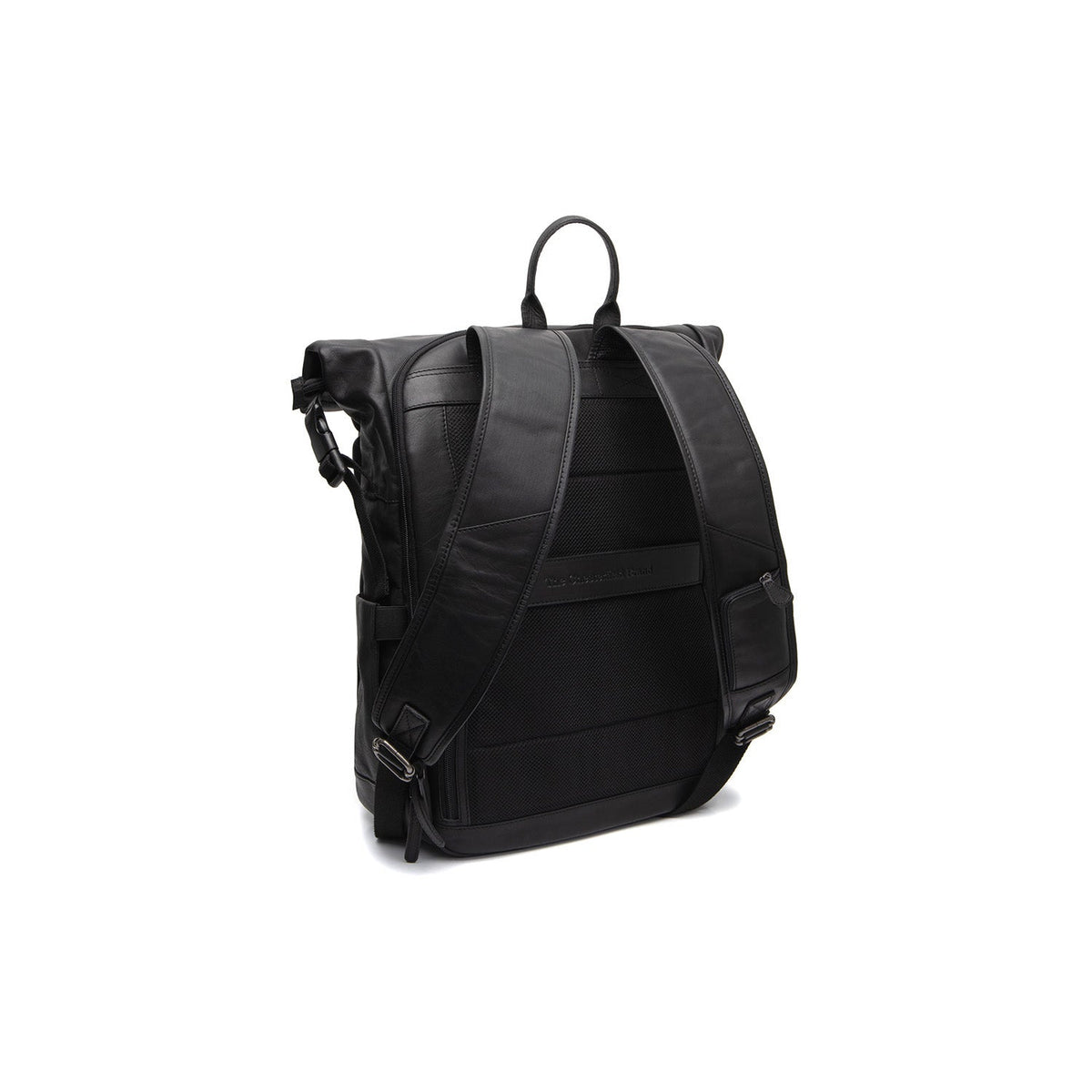 
Black Leather Roll-top Backpack Remo, detail view 9
