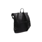
Black Leather Roll-top Backpack Remo, detail view 9
