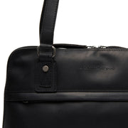 
Classic 100% Full-Grain leather Bag - Rear Perspective Showing Reinforced Leather Straps & Stitching