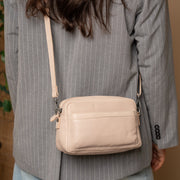
Classic 100% Full-Grain leather Bag - Rear Perspective Showing Reinforced Leather Straps & Stitching
