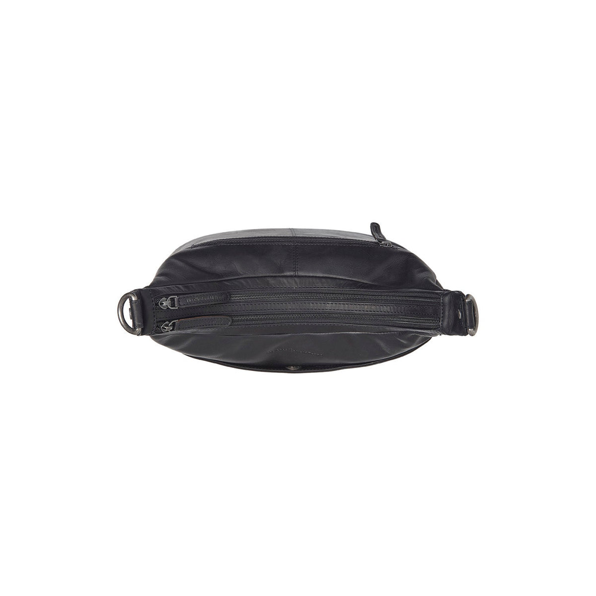 
Solid Antique Brass Hardware & Heavy-Duty Dual Zipper Detail on Olvia Full-Grain Leather Shoulder Bag