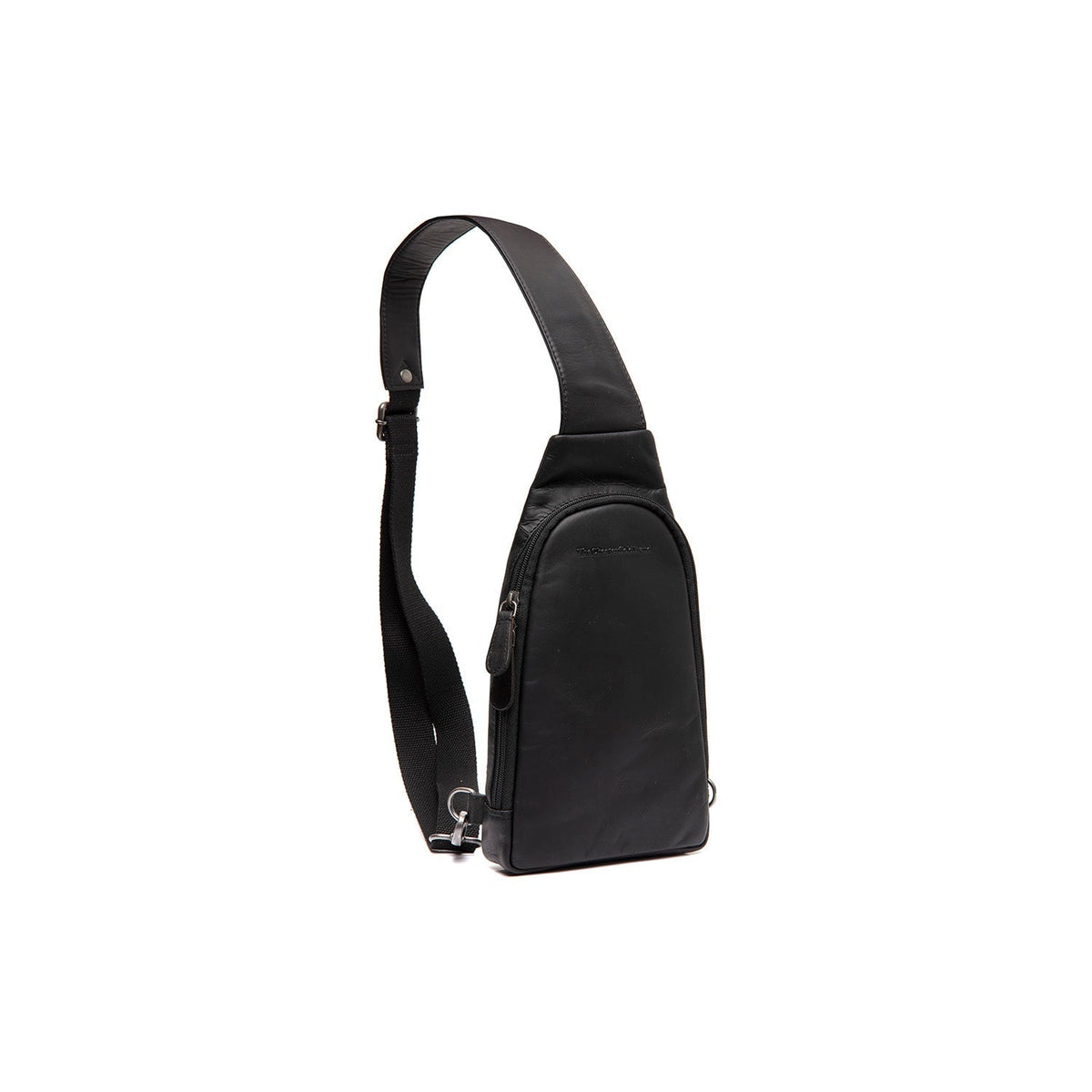 Leather Sling Bag Bowey in Classic 100% Full-Grain Leather - Full Exterior Front Profile View | Buy Online