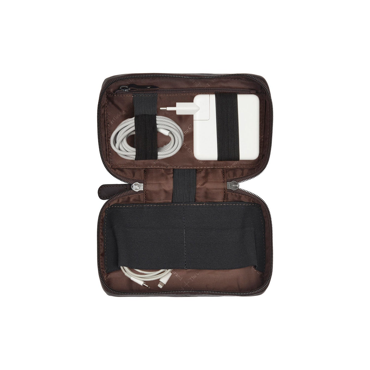 
Tailored Rib Cuffs & Hem Craftsmanship Construction Detail on Leather Tech-Organizer Ardan