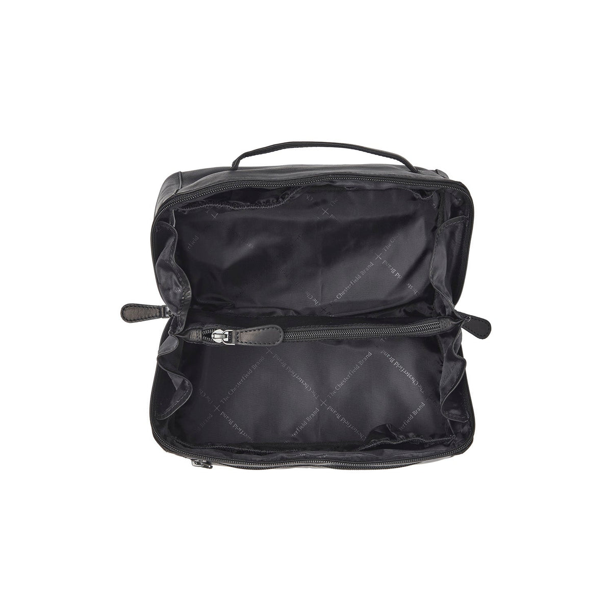 
Elmia Full-Grain Leather Toiletry Bag - Lateral Side Profile View Showing Sleeve Cut & Athletic Taper Fit