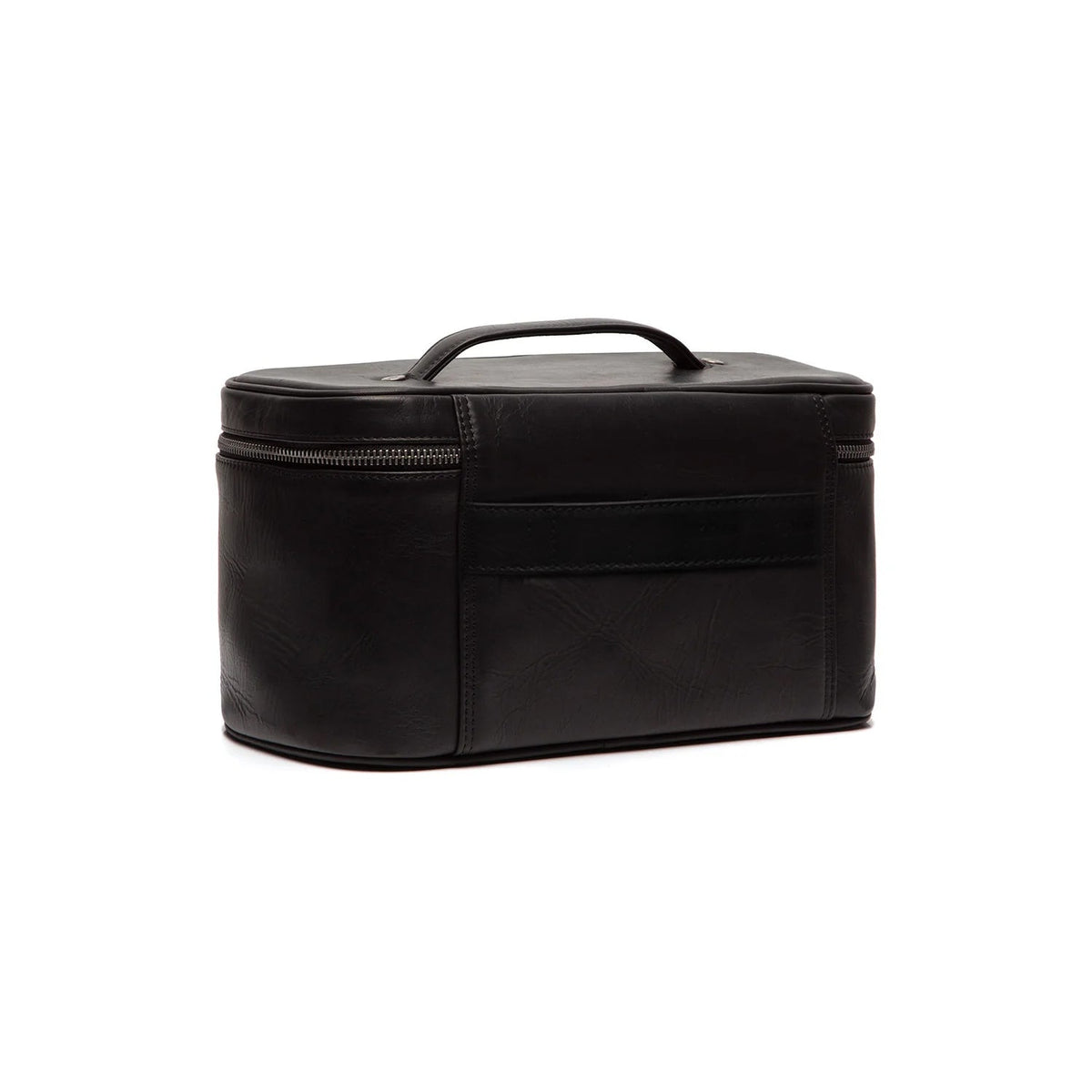 
Tailored Rib Cuffs & Hem Craftsmanship Construction Detail on Limone Full-Grain Leather Toiletry Bag