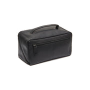 
Tailored Rib Cuffs & Hem Craftsmanship Construction Detail on Trevia Full-Grain Leather Toiletry Bag
