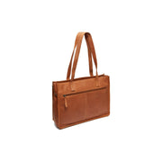 
Cognac Leather Tote Bag Adana, detail view 4