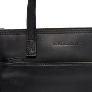 
Classic 100% Full-Grain leather Bag - Rear Perspective Showing Reinforced Leather Straps & Stitching