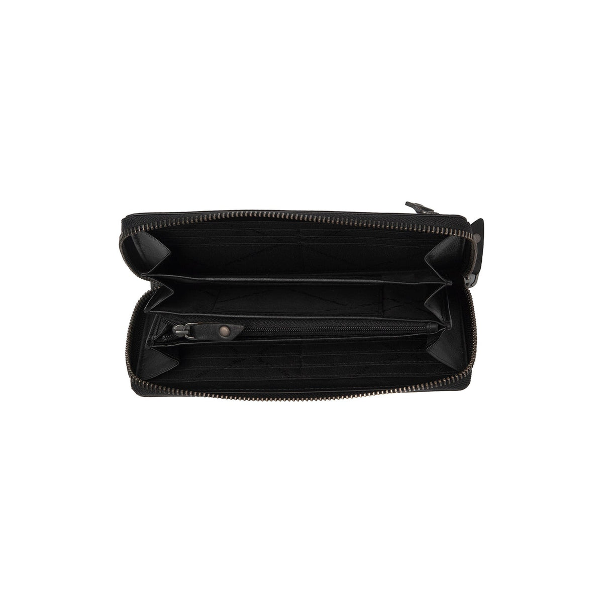 
Classic 100% Full-Grain leather Wallet - Rear Perspective Showing Reinforced Leather Straps & Stitching