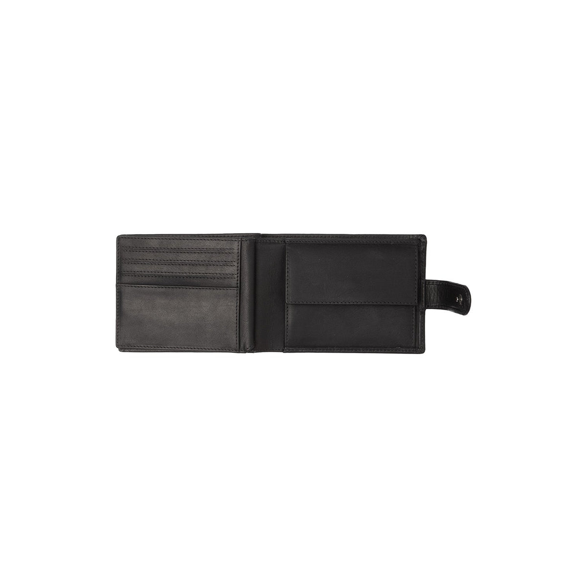 
Solid Antique Brass Hardware & Heavy-Duty Dual Zipper Detail on Curtis Full-Grain Leather Wallet