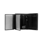 
Hazel Full-Grain Leather Wallet - Structured Side Profile Showing Gusset Depth & Expansion Capacity