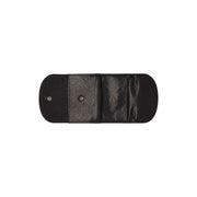 
Solid Antique Brass Hardware & Heavy-Duty Dual Zipper Detail on Newton Full-Grain Leather Wallet