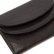 
Classic 100% Full-Grain leather Wallet - Rear Perspective Showing Reinforced Leather Straps & Stitching