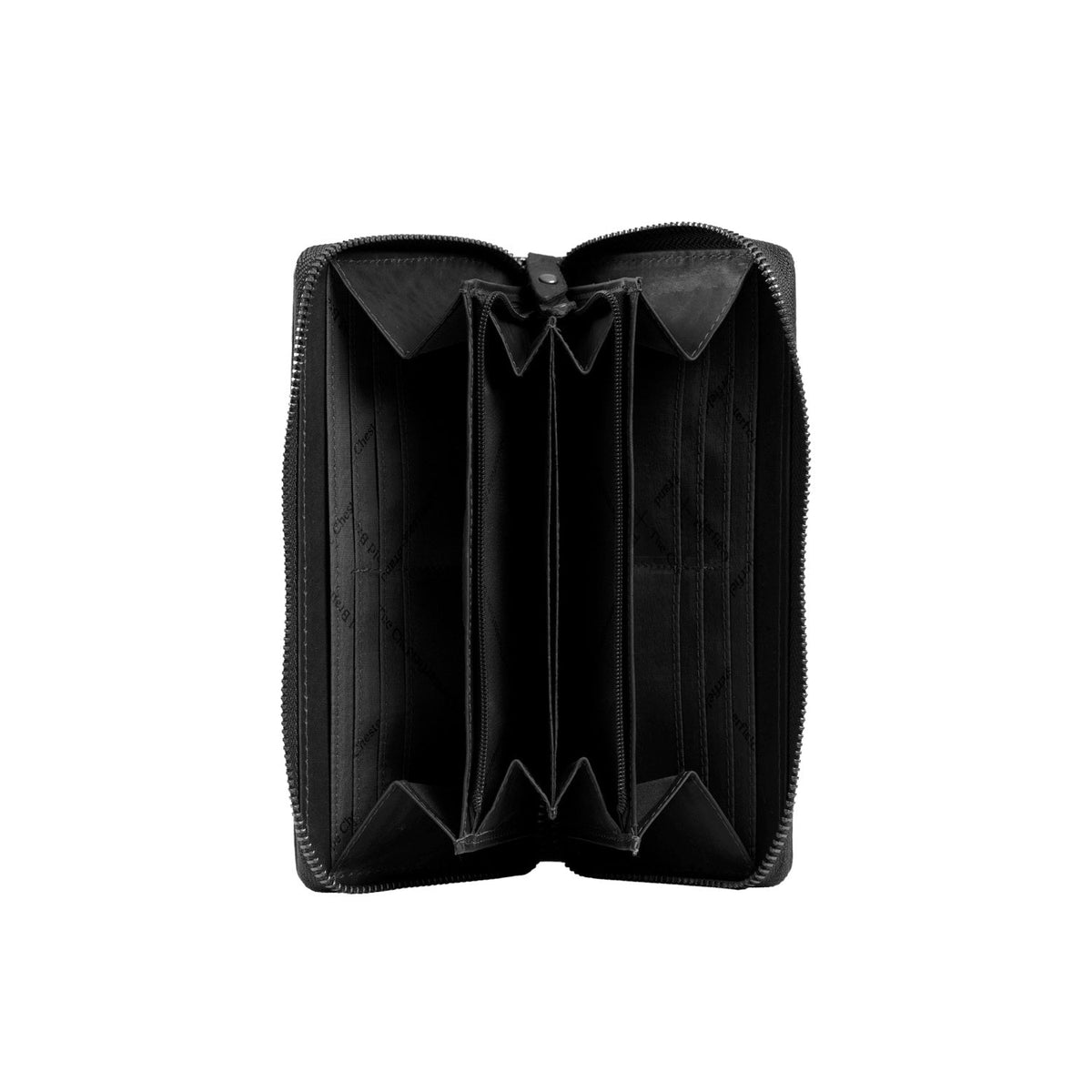 
Classic 100% Full-Grain leather Wallet - Rear Perspective Showing Reinforced Leather Straps & Stitching