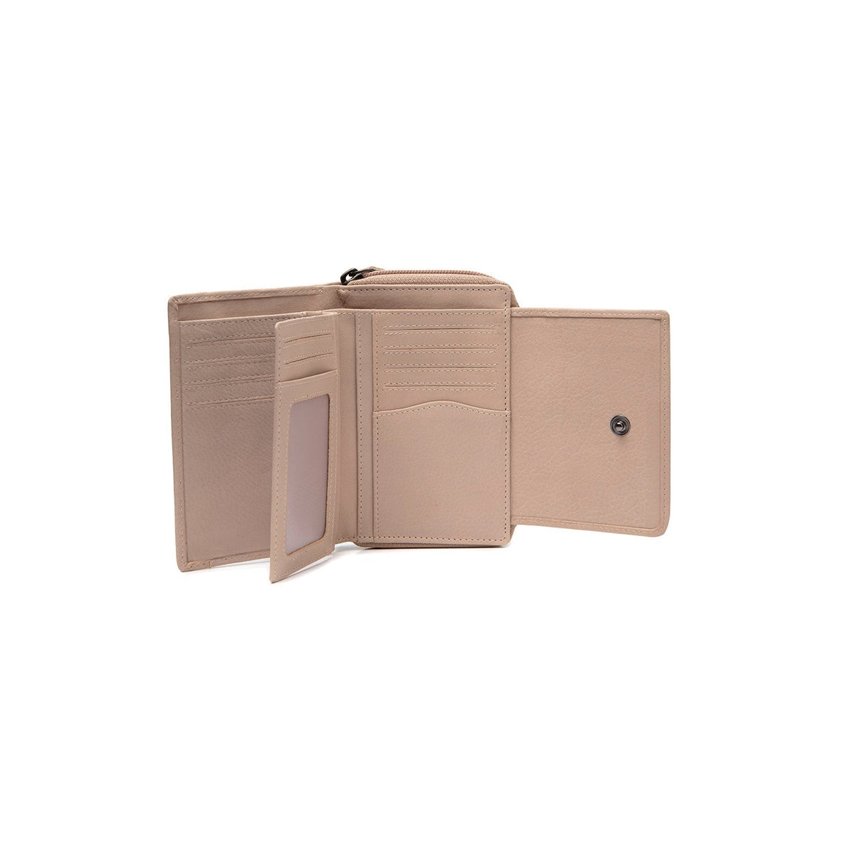 
Solid Antique Brass Hardware & Heavy-Duty Dual Zipper Detail on Orveta Full-Grain Leather Wallet