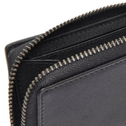 
Classic 100% Full-Grain leather Wallet - Rear Perspective Showing Reinforced Leather Straps & Stitching