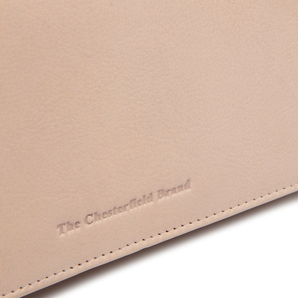 
Classic 100% Full-Grain leather Wallet - Rear Perspective Showing Reinforced Leather Straps & Stitching