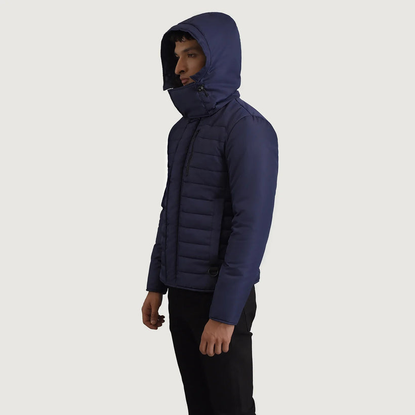Malcolm Blue Hooded Puffer Jacket