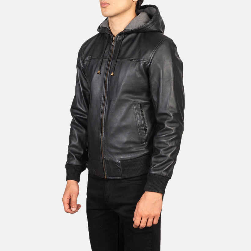 Nintenzo Leather Bomber Jacket