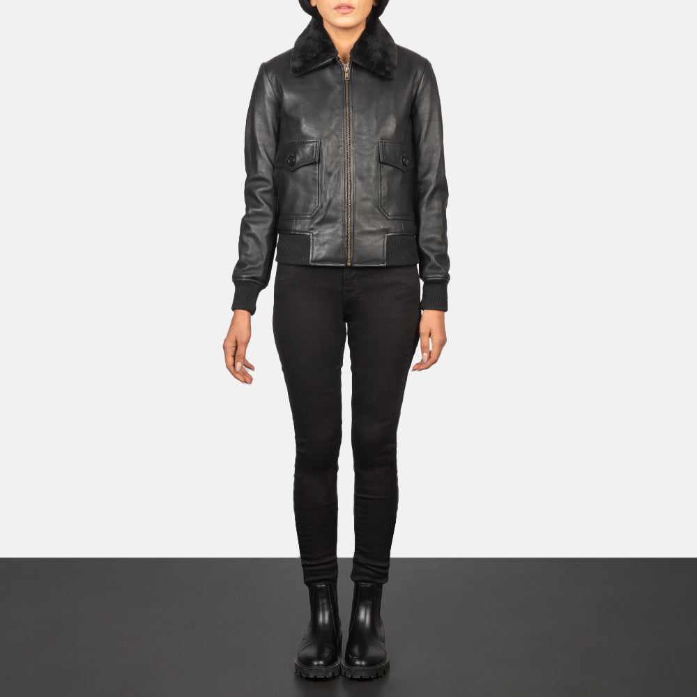 
Stella G-1 Leather Bomber Jacket – alternate product view 3