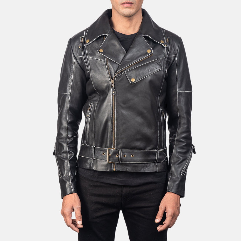Vincent Black Biker Jacket