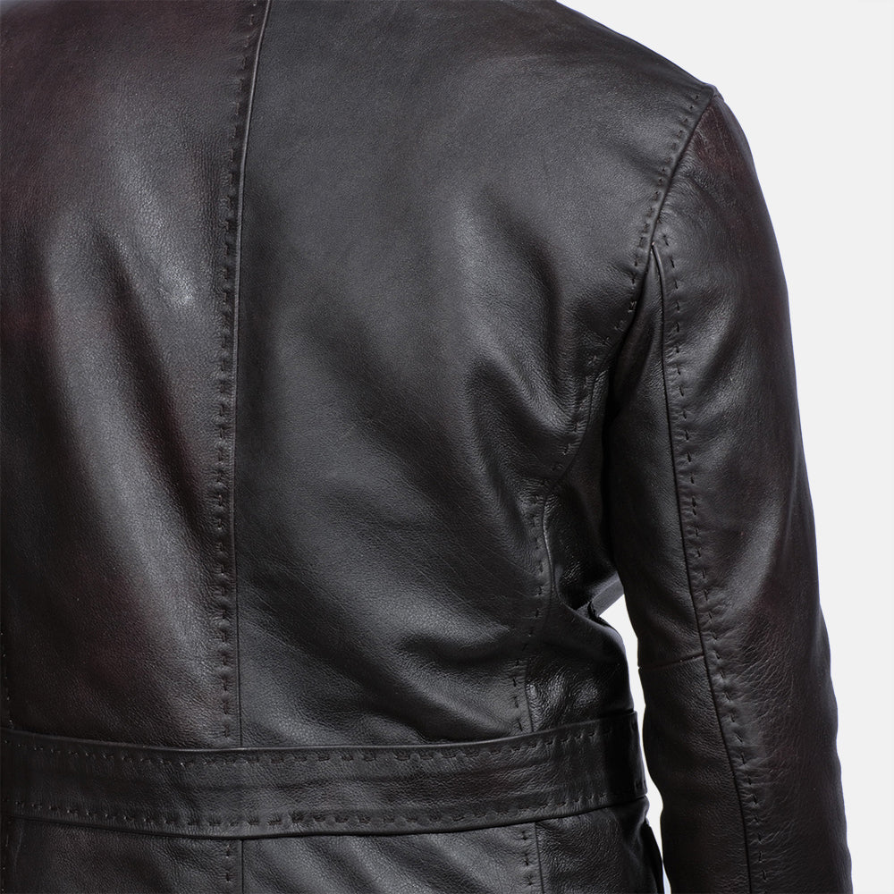 
Authentic Cow Hide Leather with Pull-up Finish Grain Texture & Heavy-Duty Seam Stitching Detail